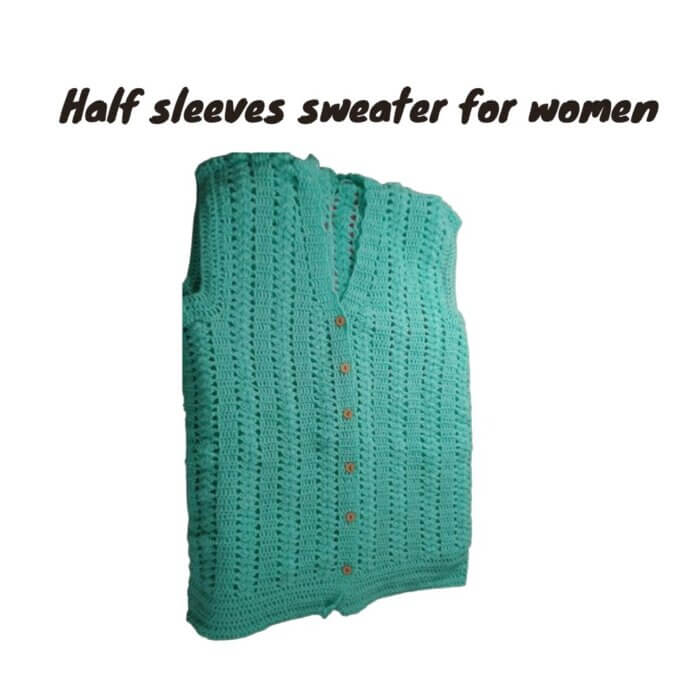 Women’s Half Sleeves Handmade Sweater.