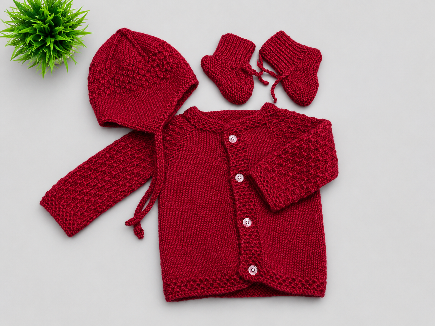 Handmade Baby Wool Sweater/ Soft Knitted Sweater fr 0-6 Months